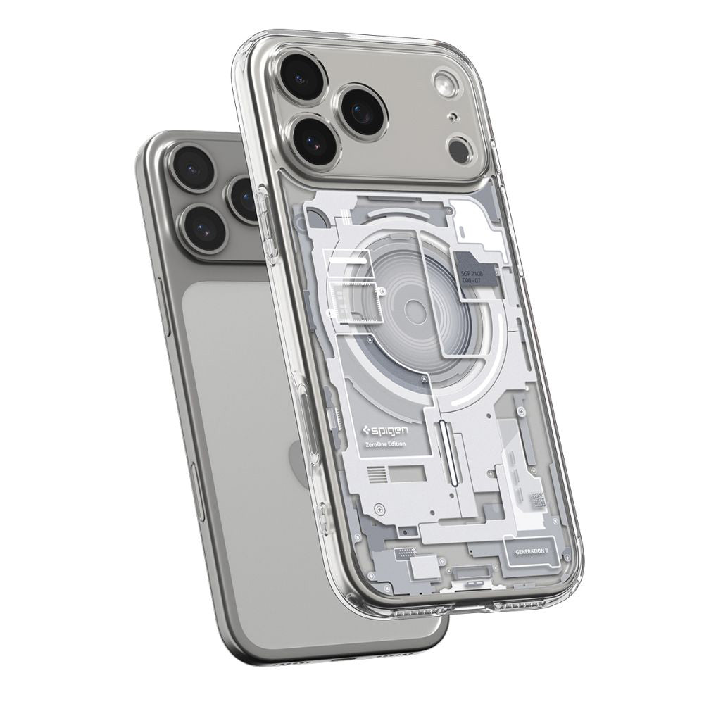 MagSafe Hülle für Apple iPhone 17 Pro, Spigen, Ultra Hybrid Zero One, Weiß ACS10351