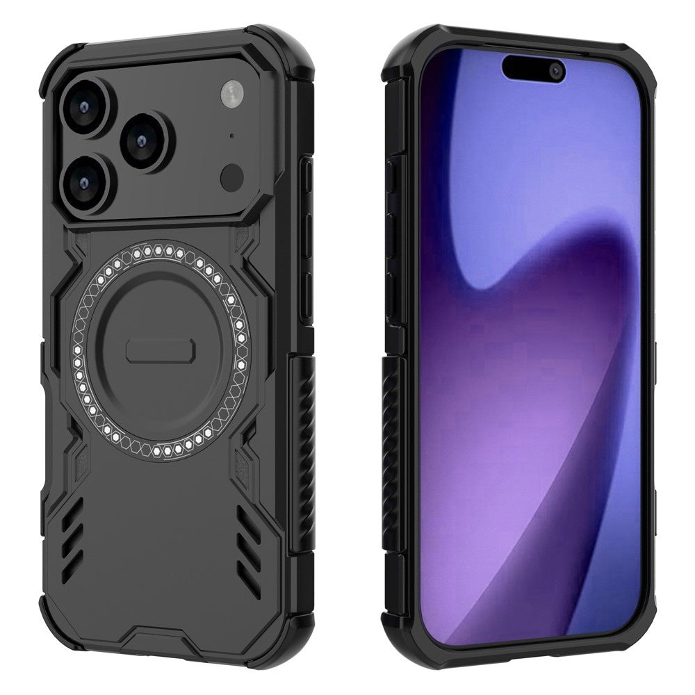 MagSafe Hülle für Apple iPhone 17 Pro, Techsuit, ArmorMag, Schwarz