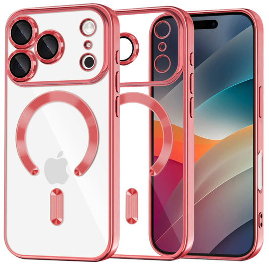 MagSafe Hülle für Apple iPhone 17 Pro, Techsuit, Luxury Crystal, Rosa