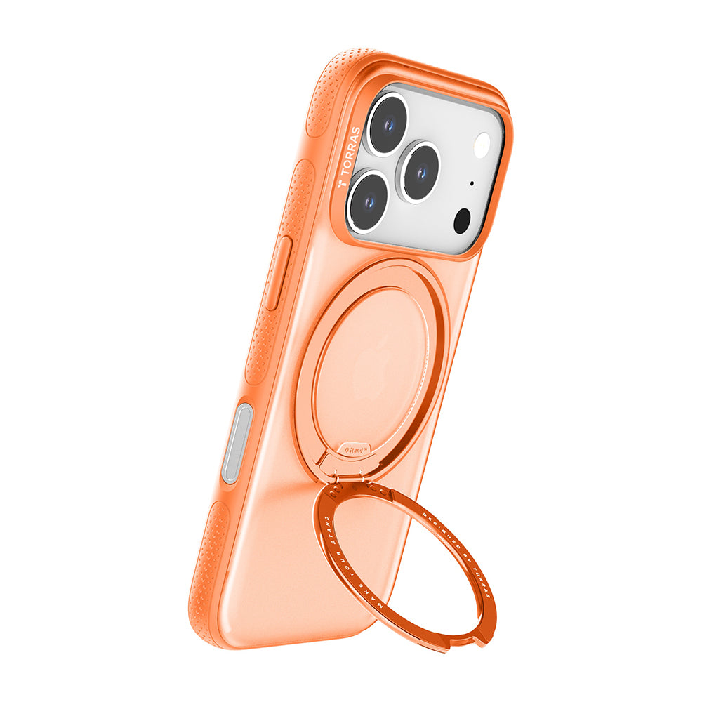 MagSafe Hülle für Apple iPhone 17 Pro, Torras, Ostand R Fitness, Orange