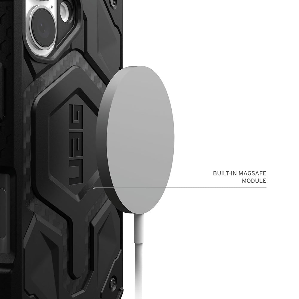MagSafe hoes voor Apple iPhone 17 Pro, Urban Armor Gear, Monarch Pro Carbon, Zwart