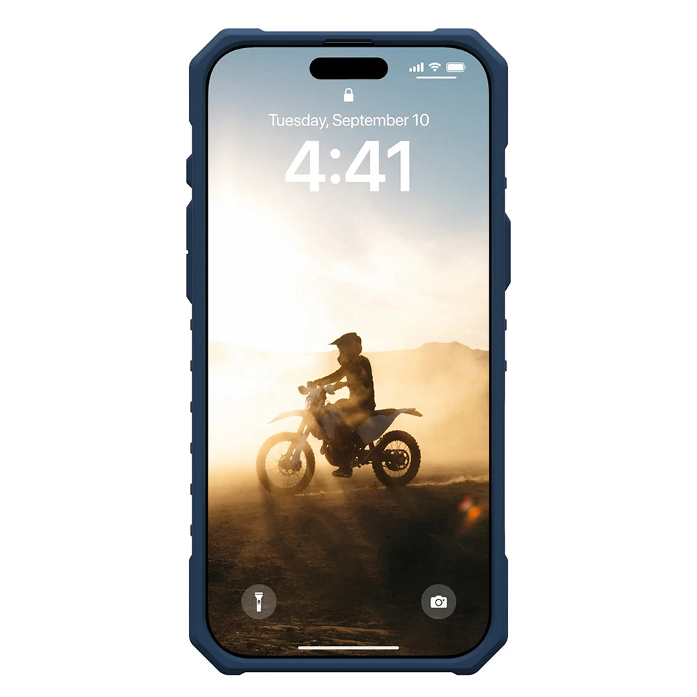 MagSafe Hülle für Apple iPhone 17 Pro, Urban Armor Gear, Pathfinder Clear mit Lanyard, Blau