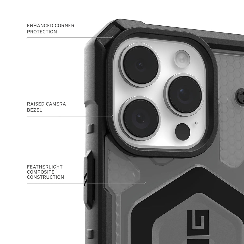 MagSafe Case for Apple iPhone 17 Pro, Urban Armor Gear, Pathfinder Clear, Grey