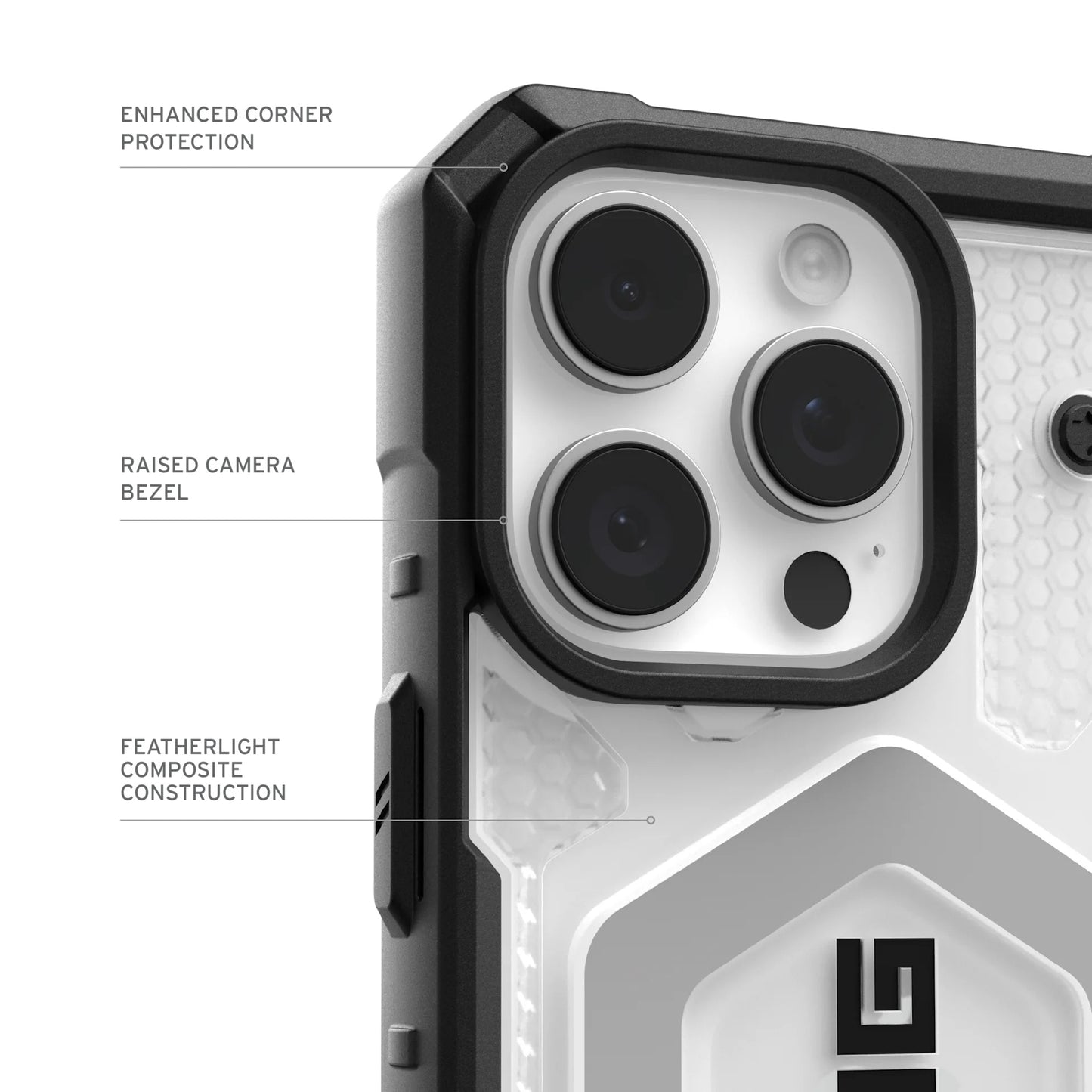 MagSafe hoes voor Apple iPhone 17 Pro, Urban Armor Gear, Pathfinder Clear, Transparant