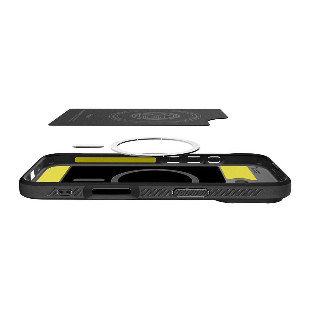 Coque MagSafe pour Apple iPhone 17, Spigen, Rugged Armor, Noir Mat ACS10367