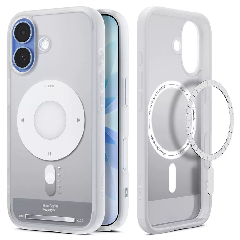 MagSafe hoes voor Apple iPhone 17, Spigen, Ultra Hybrid Classic, Zilver