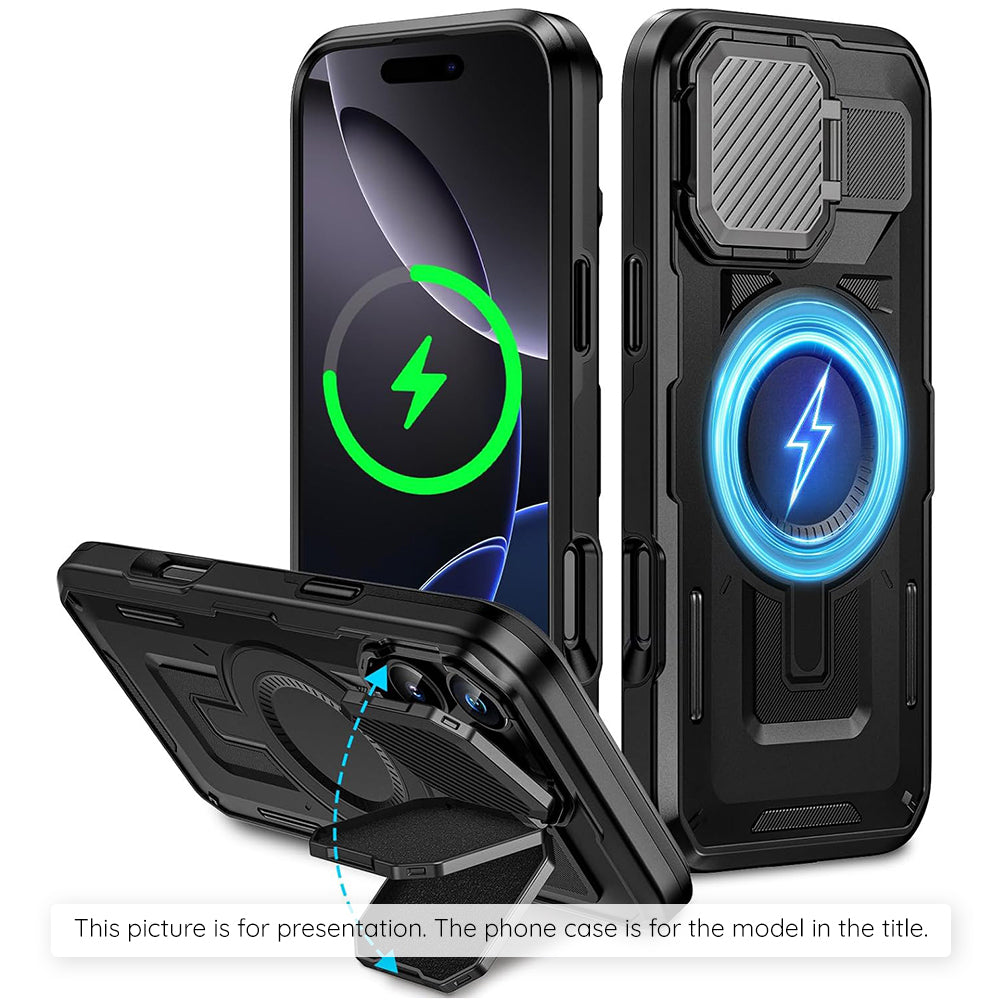 Étui MagSafe pour Apple iPhone 17, Techsuit, CamVault, Noir