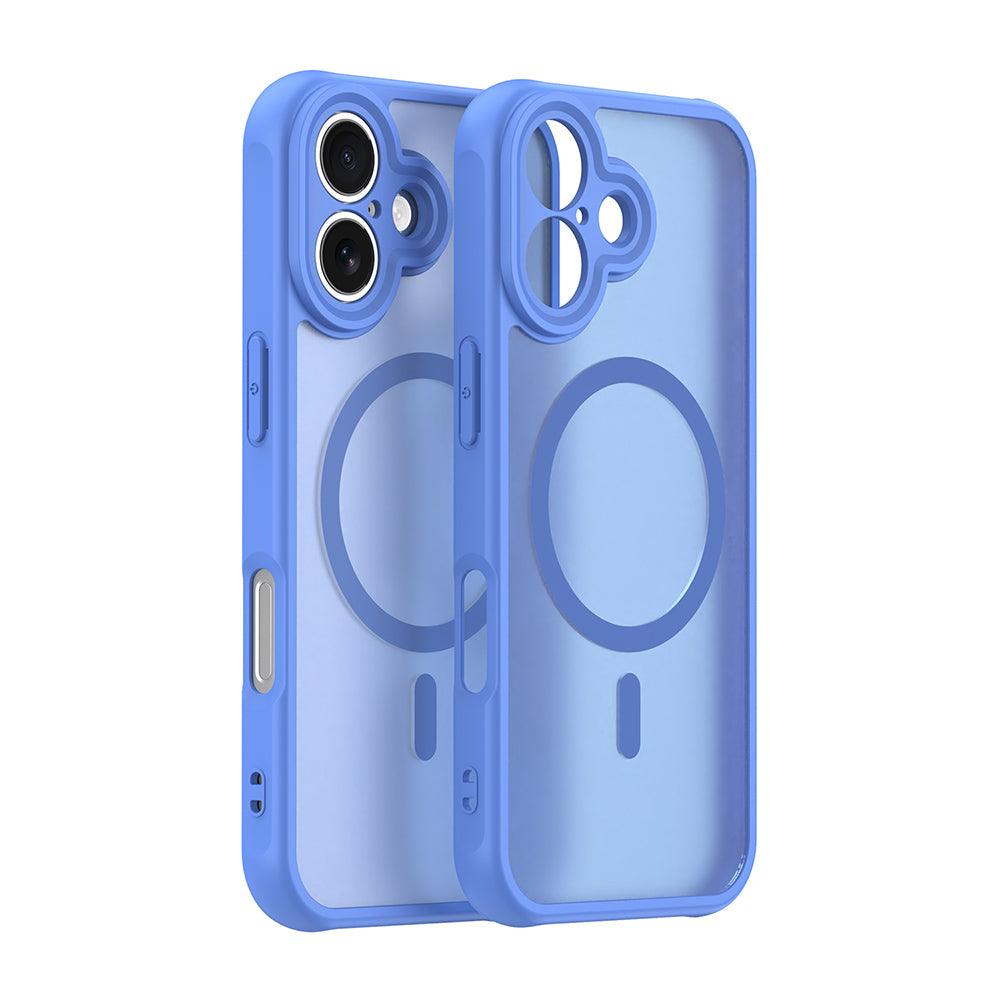 Coque MagSafe pour Apple iPhone 17, Techsuit, HaloFrost II, Bleue