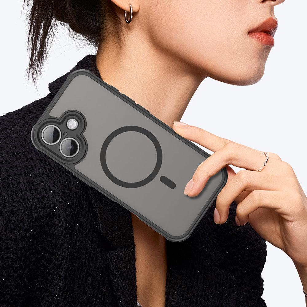 MagSafe hoesje voor Apple iPhone 17, Techsuit, HaloFrost II, Zwart