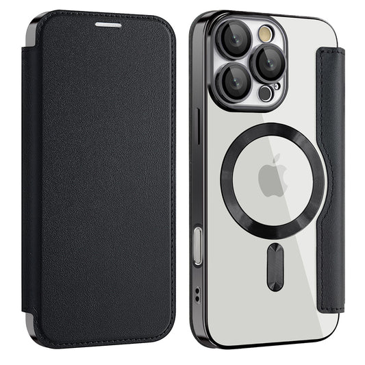 MagSafe Hülle für Apple iPhone 17, Techsuit, SmartMag Book, Schwarz