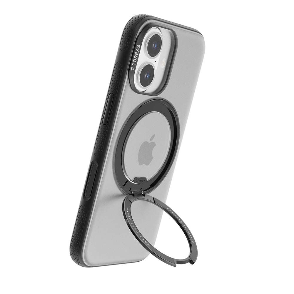 MagSafe hoesje voor Apple iPhone 17, Torras, Ostand R Fitness, Transparant