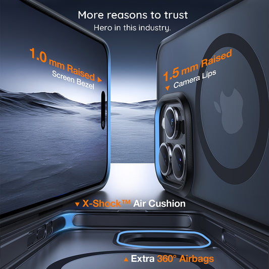 MagSafe hoes voor Apple iPhone 17, Torras, Pstand, Zwart