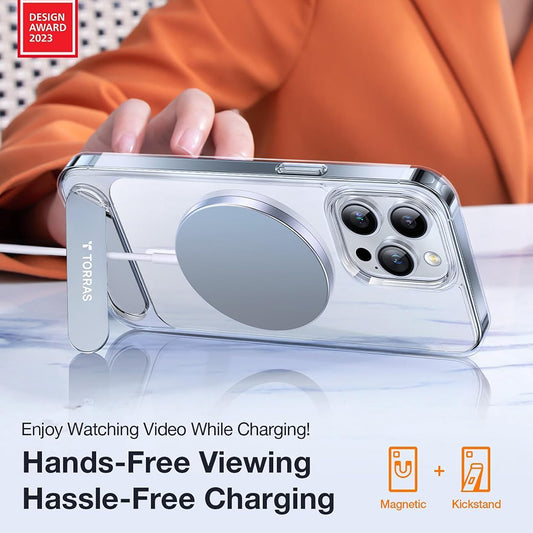 MagSafe hoes voor Apple iPhone 17, Torras, Pstand, Transparant
