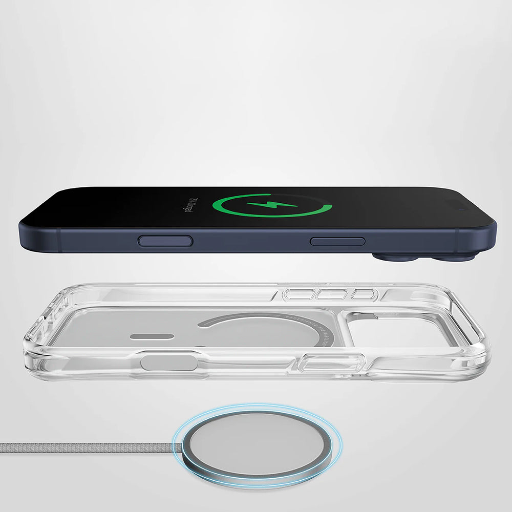 MagSafe hoesje voor Apple iPhone 17, UNIQ, LifePro Xtreme MagClick, Transparant