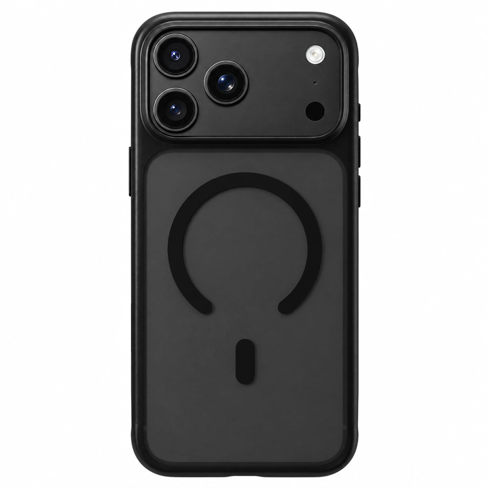 Coque MagSafe pour Apple iPhone 18 Pro / 17 Pro, Blueo, douce pour la peau et antichoc, noire satinée