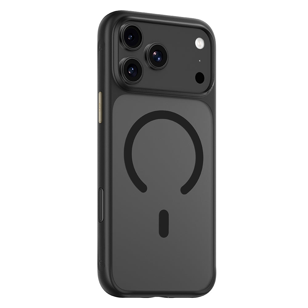 Coque MagSafe pour Apple iPhone 18 Pro / 17 Pro, Blueo, douce pour la peau et antichoc, noire satinée