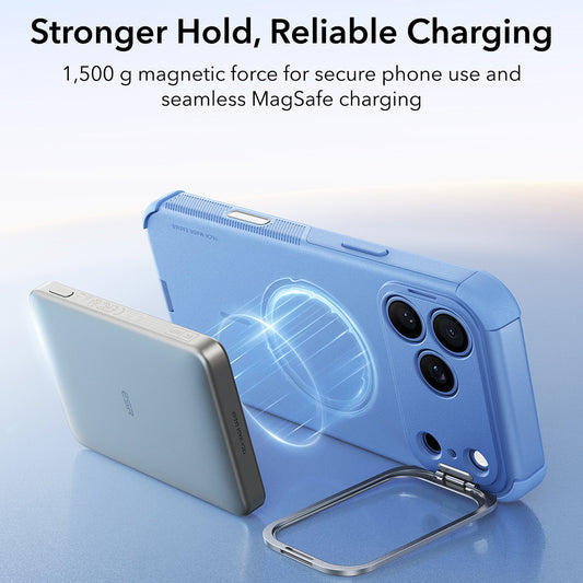 Coque MagSafe pour Apple iPhone 18 Pro / 17 Pro, ESR, Cyber Armor Kickstand, Bleu