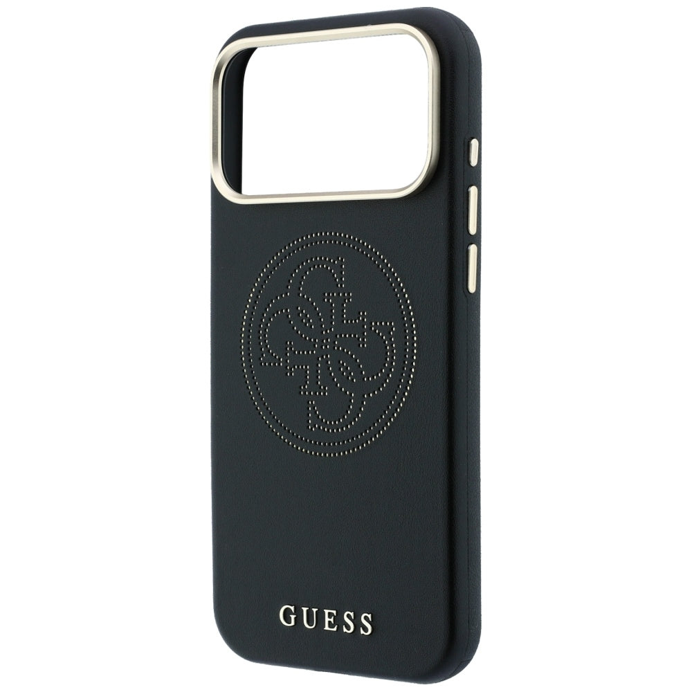 MagSafe-hoesje voor Apple iPhone 18 Pro / 17 Pro, Guess, Geperforeerd 4G, Zwart
