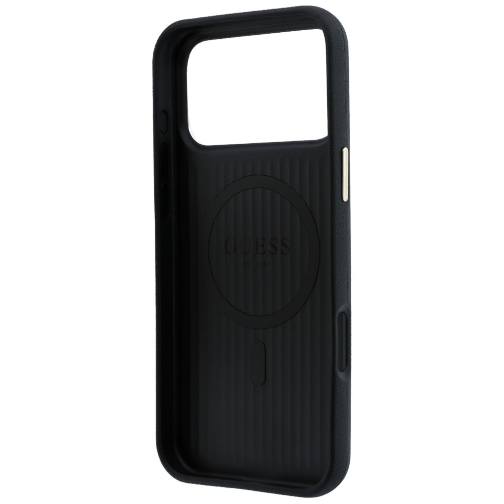 MagSafe-hoesje voor Apple iPhone 18 Pro / 17 Pro, Guess, Geperforeerd 4G, Zwart