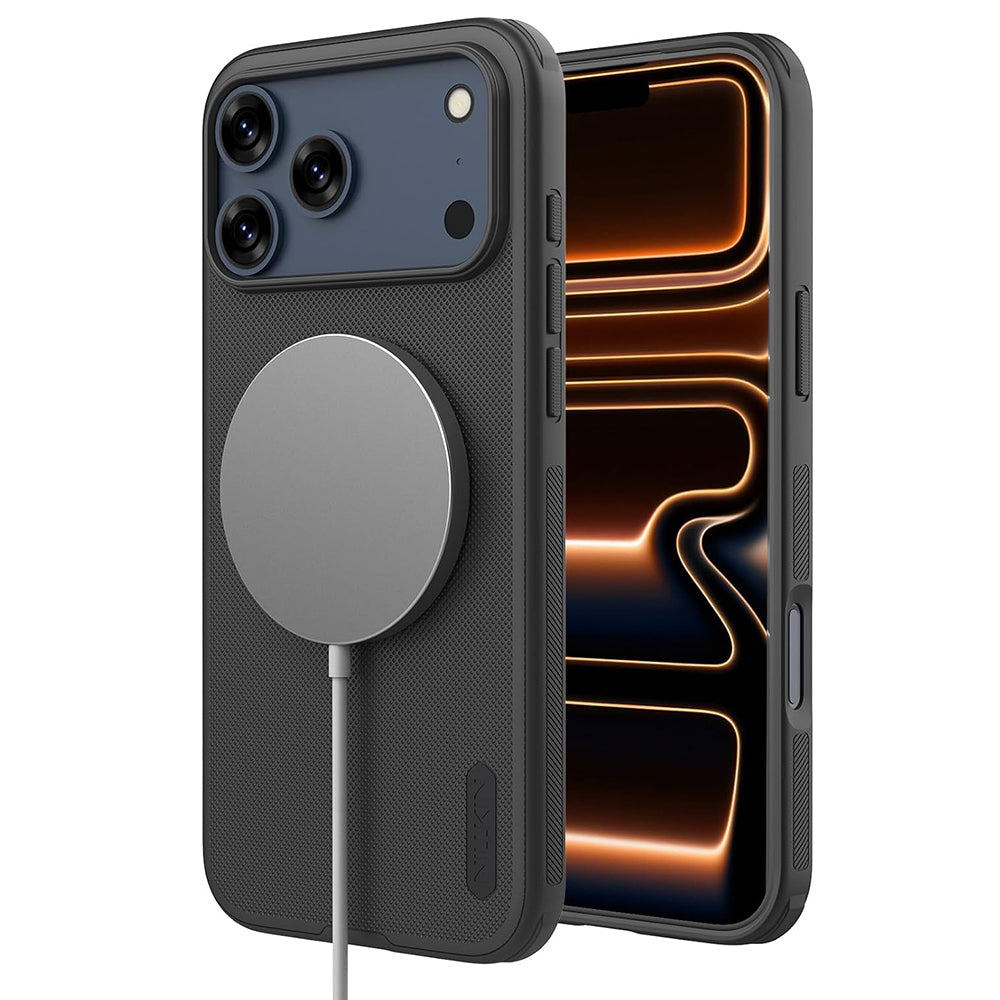 MagSafe-Hülle für Apple iPhone 18 Pro / 17 Pro, Nillkin, Super Shield Pro, Satin Schwarz