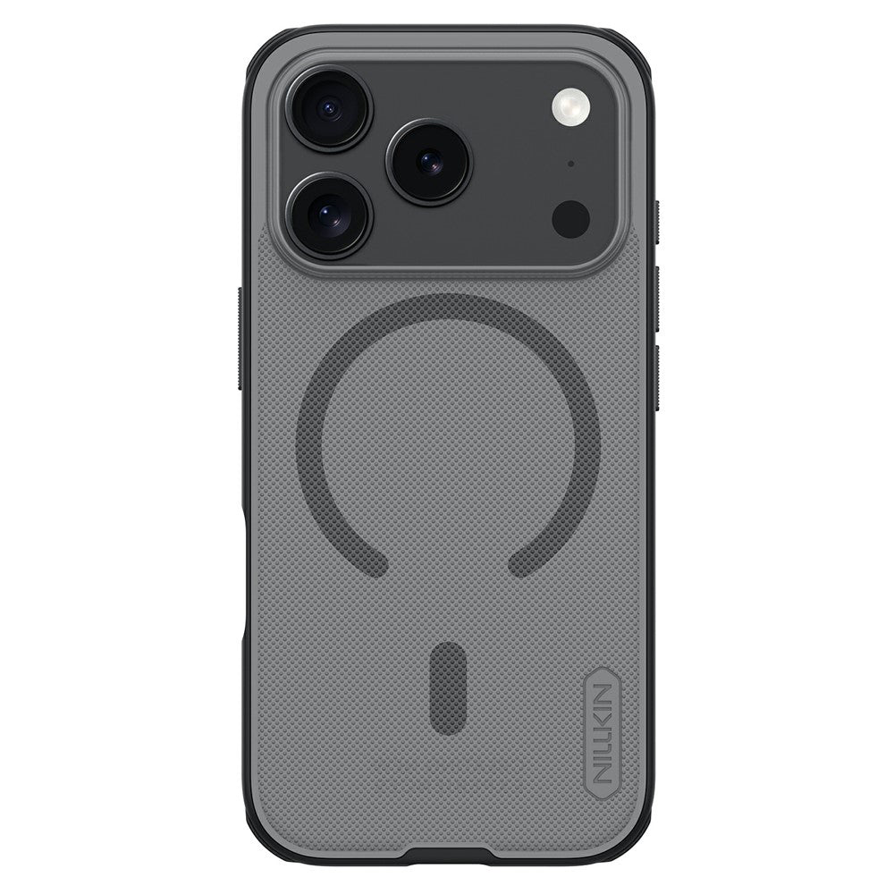 Coque MagSafe pour Apple iPhone 18 Pro / 17 Pro, Nillkin, Super Shield Pro, Noire Transparente Satinée