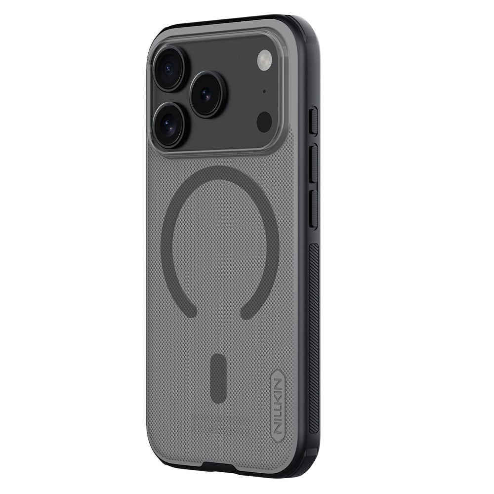 Coque MagSafe pour Apple iPhone 18 Pro / 17 Pro, Nillkin, Super Shield Pro, Noire Transparente Satinée