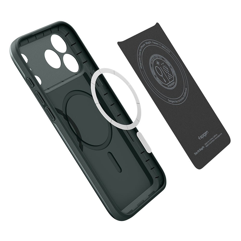 MagSafe-hoesje voor Apple iPhone 18 Pro / 17 Pro, Spigen, Thin Fit, Groen ACS12145