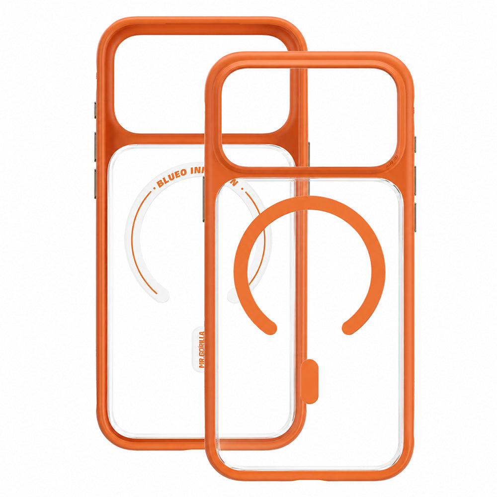 MagSafe-hoesje voor Apple iPhone 18 Pro Max / 17 Pro Max, Blueo, huidvriendelijk en schokbestendig, satijnoranje