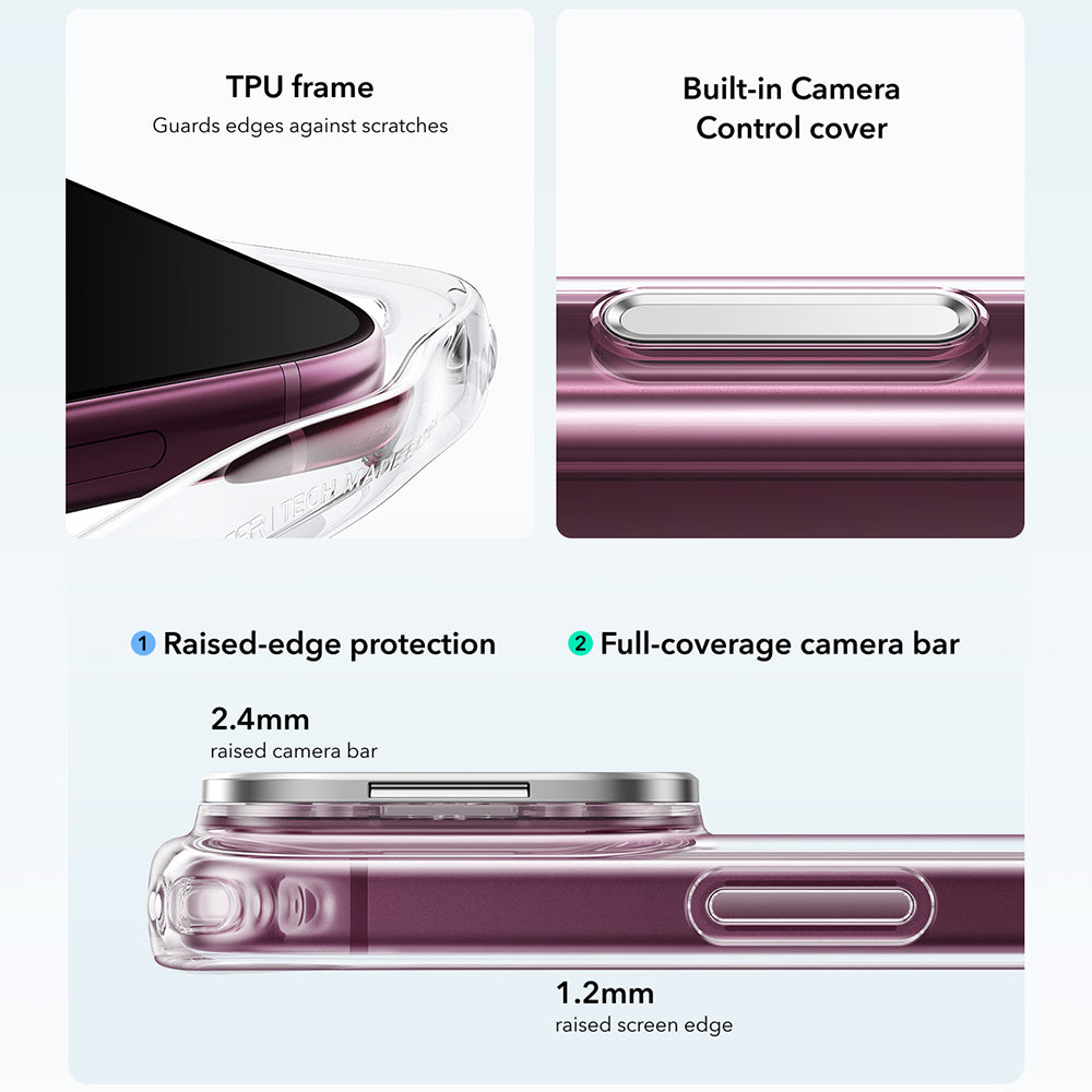 Coque MagSafe pour Apple iPhone 18 Pro Max / 17 Pro Max, ESR, Classic Hybrid Kickstand, Transparente