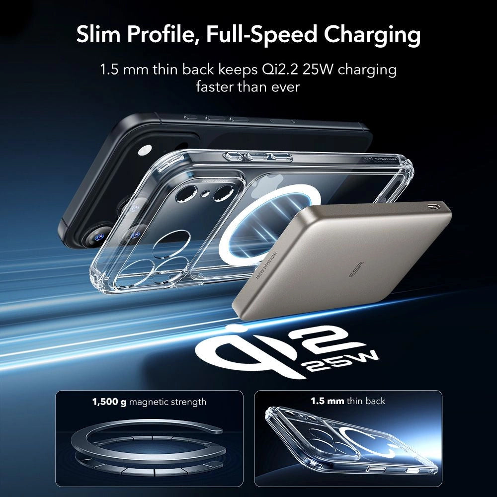 Coque MagSafe pour Apple iPhone 18 Pro Max / 17 Pro Max, ESR, Classic Hybrid avec protecteur d'écran, Transparente