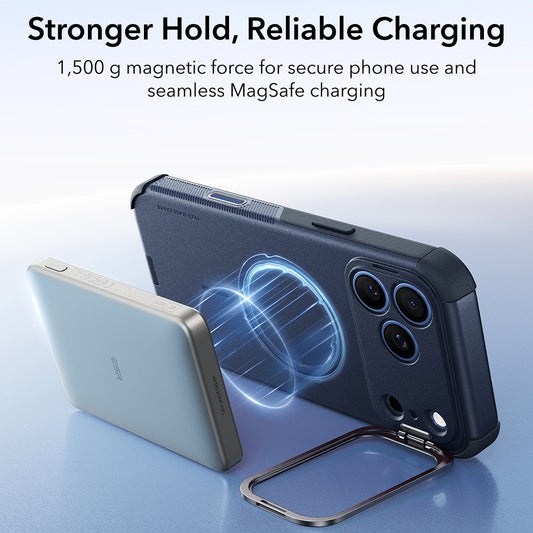 MagSafe-hoes voor Apple iPhone 18 Pro Max / 17 Pro Max, ESR, Cyber Armor Kickstand, Blauw