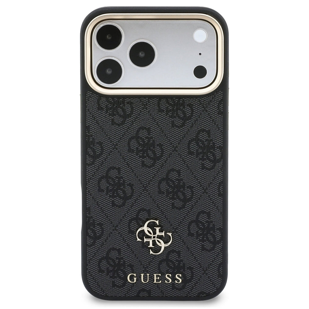 MagSafe-hoesje voor Apple iPhone 18 Pro Max / 17 Pro Max, Guess, 4G Cardslot & Big Strap, zwart