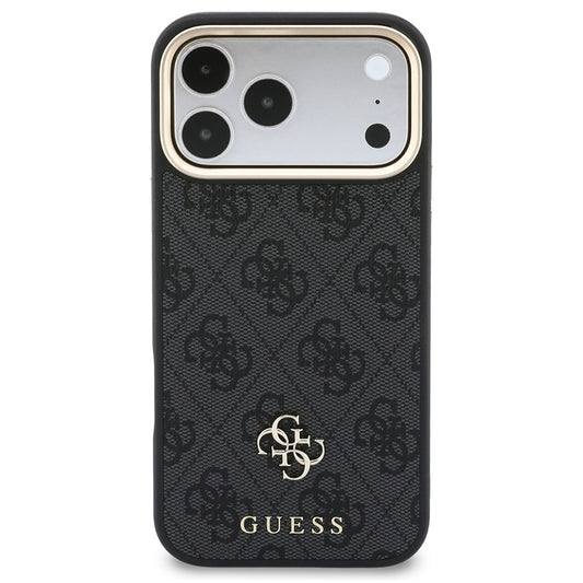 MagSafe-hoesje voor Apple iPhone 18 Pro Max / 17 Pro Max, Guess, 4G Cardslot & Big Strap, zwart