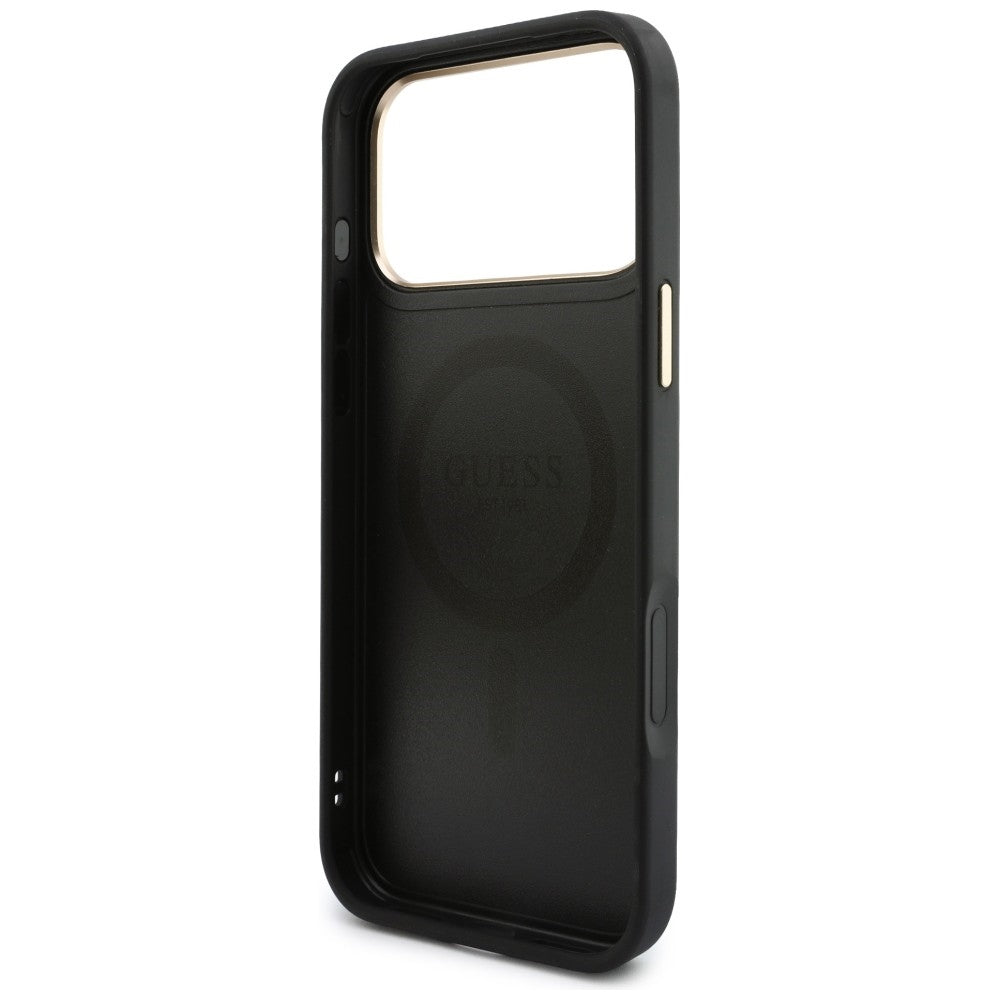 MagSafe-hoesje voor Apple iPhone 18 Pro Max / 17 Pro Max, Guess, 4G Cardslot, zwart