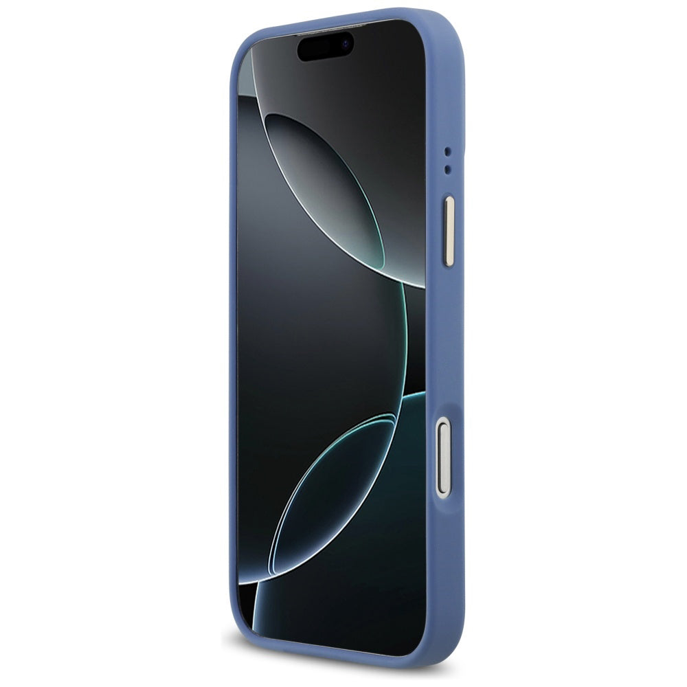 MagSafe-hoesje voor Apple iPhone 18 Pro Max / 17 Pro Max, Guess, 4G Strass-logo, blauw