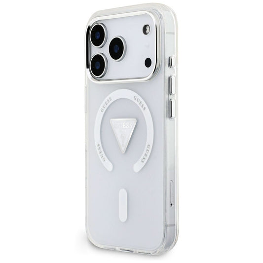 MagSafe-hoesje voor Apple iPhone 18 Pro Max / 17 Pro Max, Guess, IML Gradient Triangle Logo, transparant
