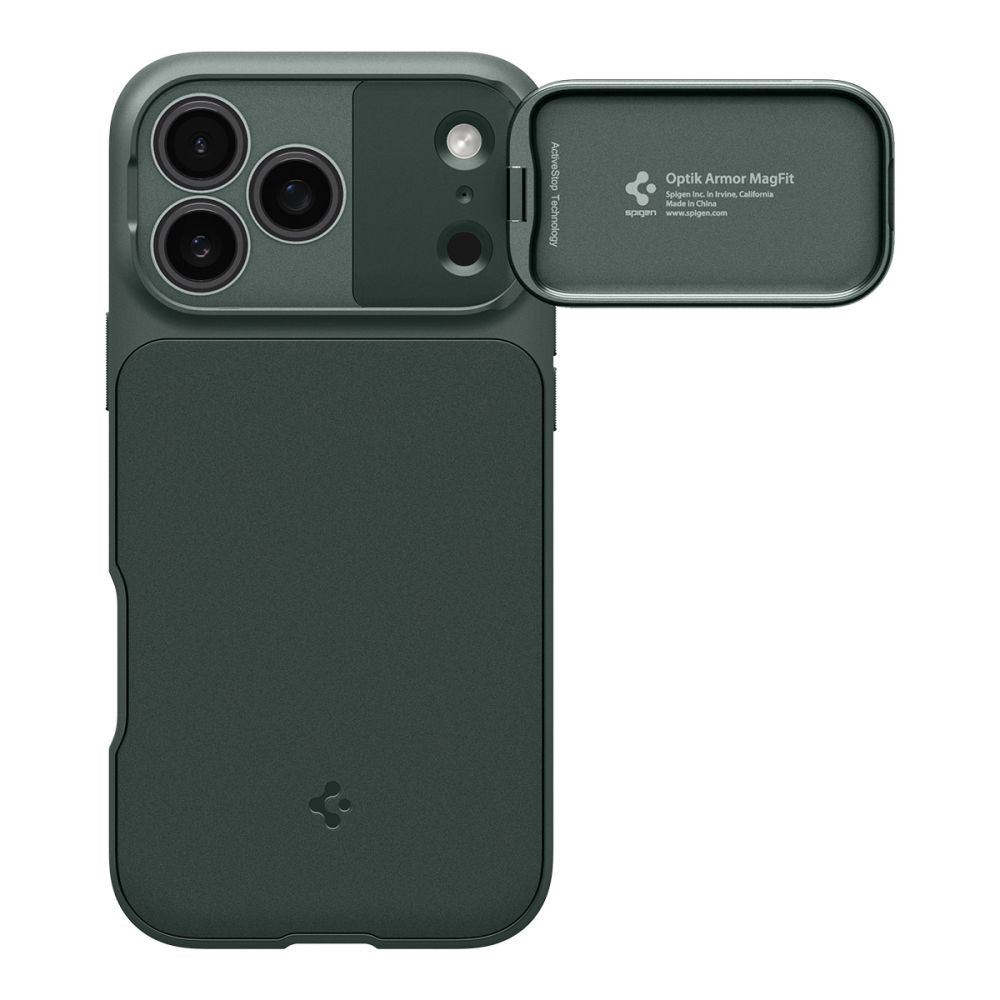 MagSafe-hoesje voor Apple iPhone 18 Pro Max / 17 Pro Max, Spigen, Optik Armor, Groen ACS09901
