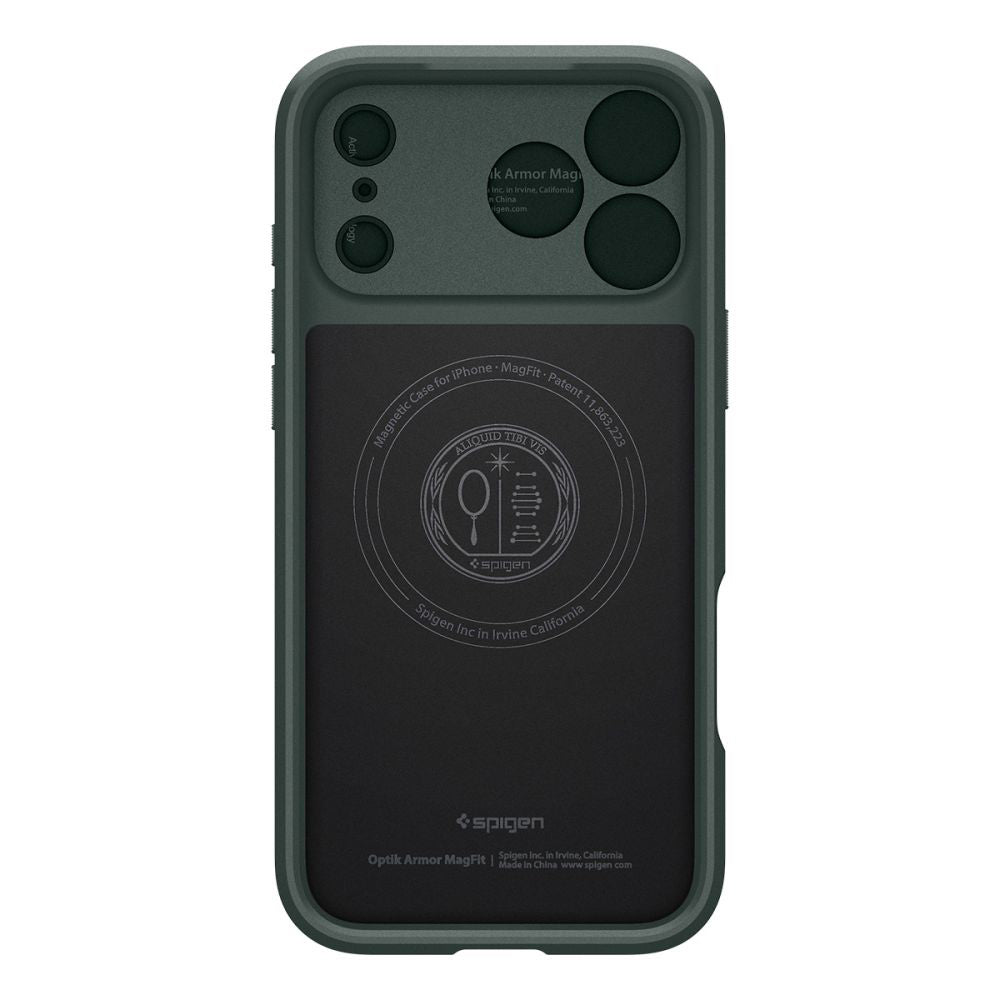 MagSafe-hoesje voor Apple iPhone 18 Pro Max / 17 Pro Max, Spigen, Optik Armor, Groen ACS09901
