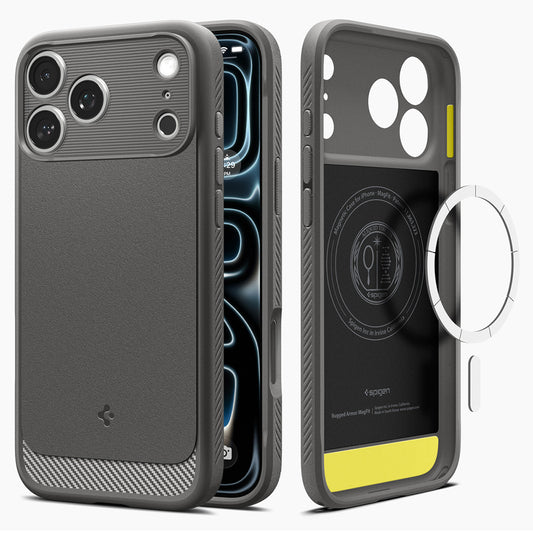 MagSafe Case for Apple iPhone 18 Pro Max / 17 Pro Max, Spigen, Rugged Armor, Gray ACS12110