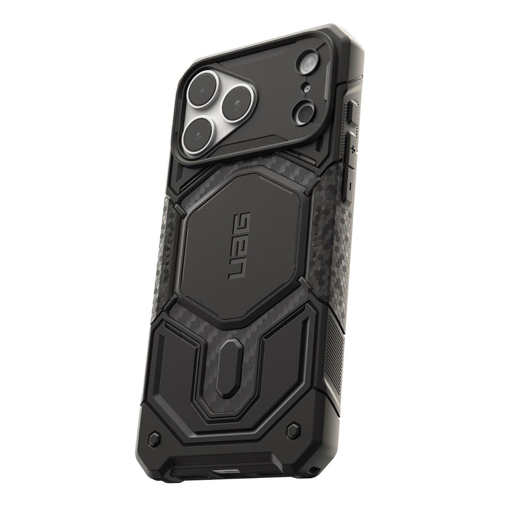 Coque MagSafe pour Apple iPhone 18 Pro Max / 17 Pro Max, Urban Armor Gear, Monarch Pro Carbon, Noire