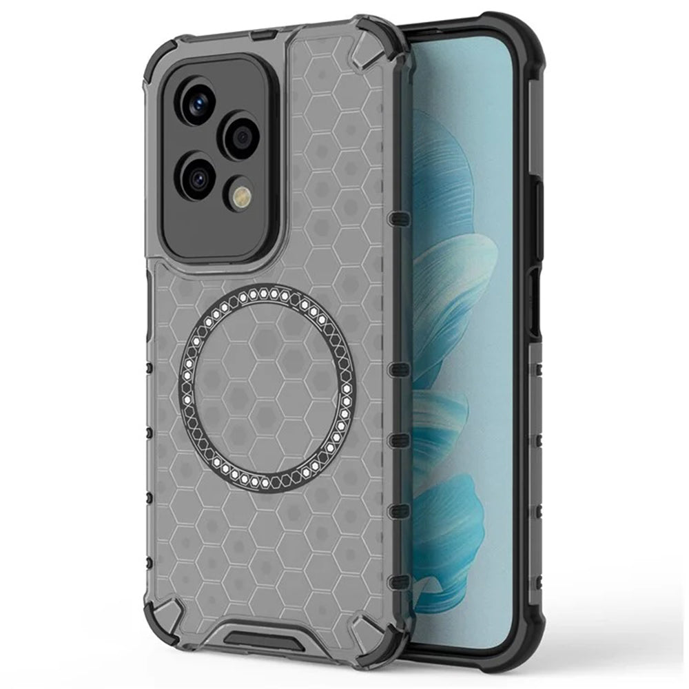 Coque MagSafe pour Honor 200 Lite, Techsuit, HoneyComb Shield, Noire