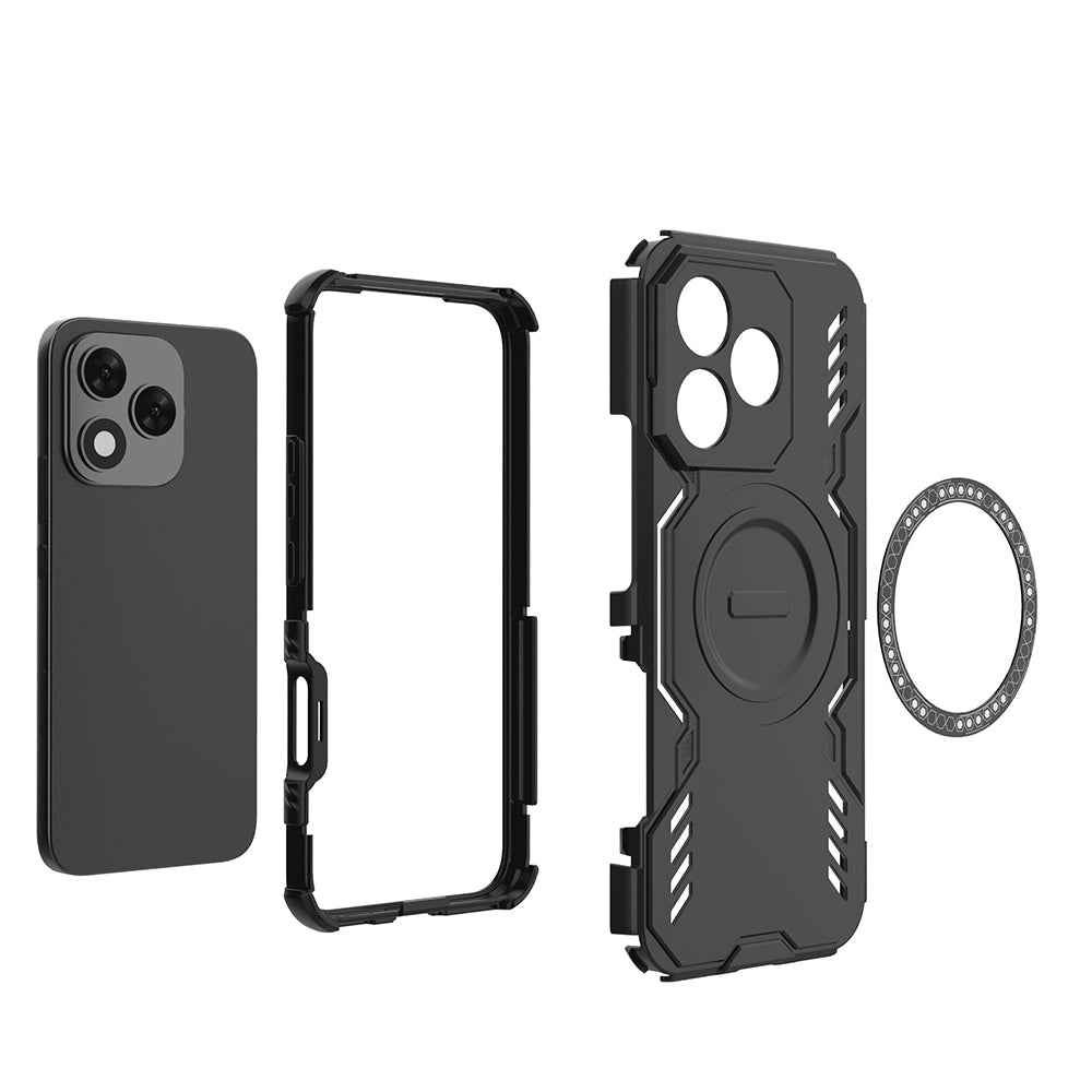 Coque MagSafe pour Honor 400 Lite, Techsuit, ArmorMag, Noire