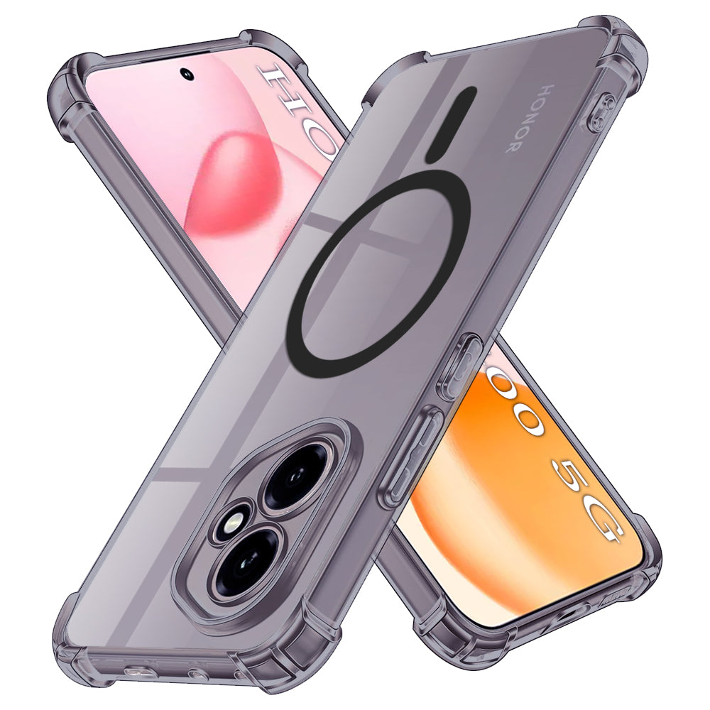 Coque MagSafe pour Honor 400, Techsuit, Transparent Antichoc, Fumé