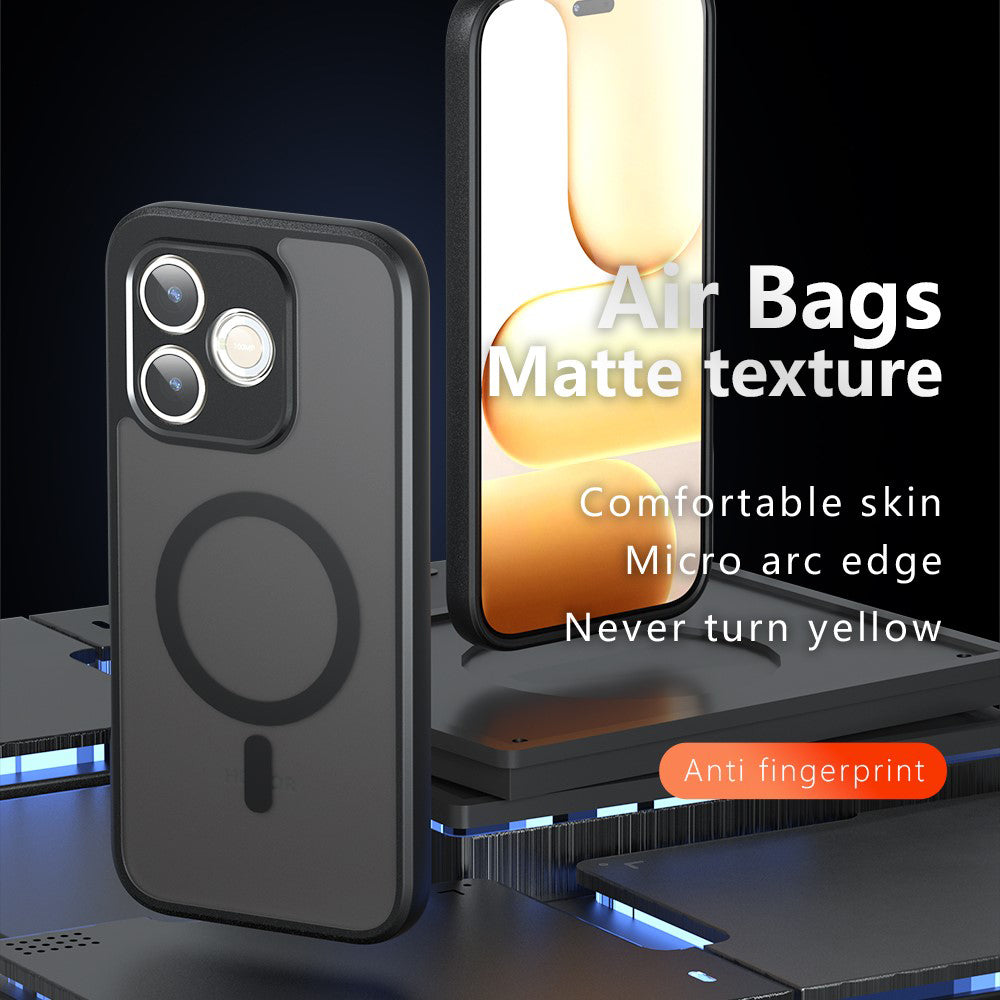 MagSafe hoes voor Honor 600 Lite, Techsuit, PureFrost, Satijnzwart