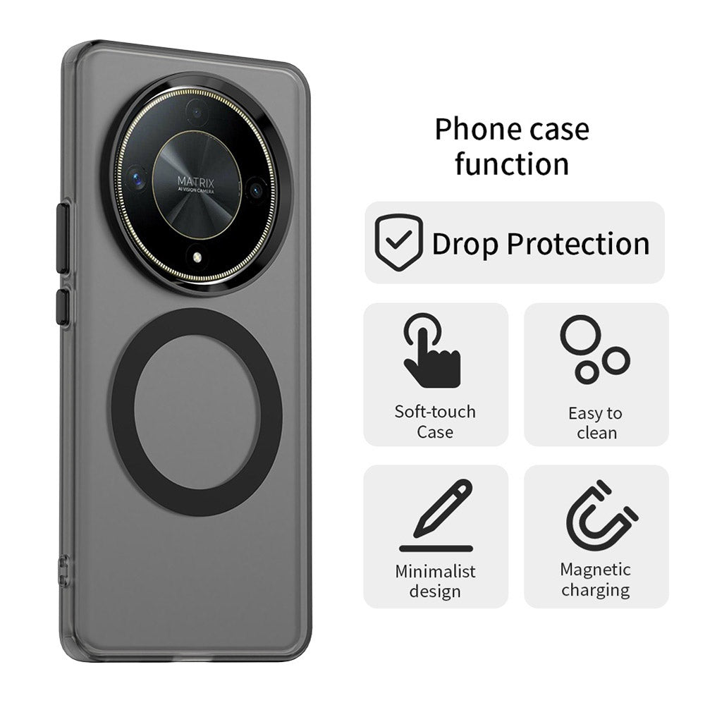 Coque MagSafe pour Honor Magic6 Lite, Techsuit, CandyCase, Noire