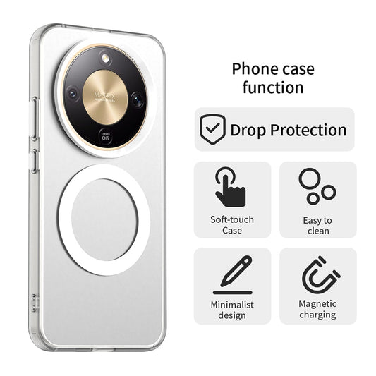 Coque MagSafe pour Honor Magic8 Lite, Techsuit, CandyCase, Blanche