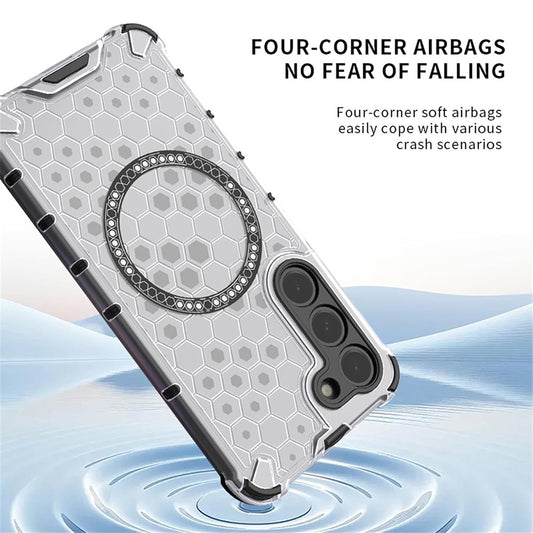 MagSafe-Hülle für Honor X9c / Magic7 Lite, Techsuit, HoneyComb Shield, Weiß