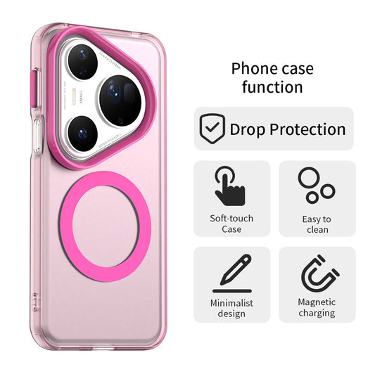 MagSafe-hoes voor Huawei Pura 80 Ultra, Techsuit, CandyCase, Roze