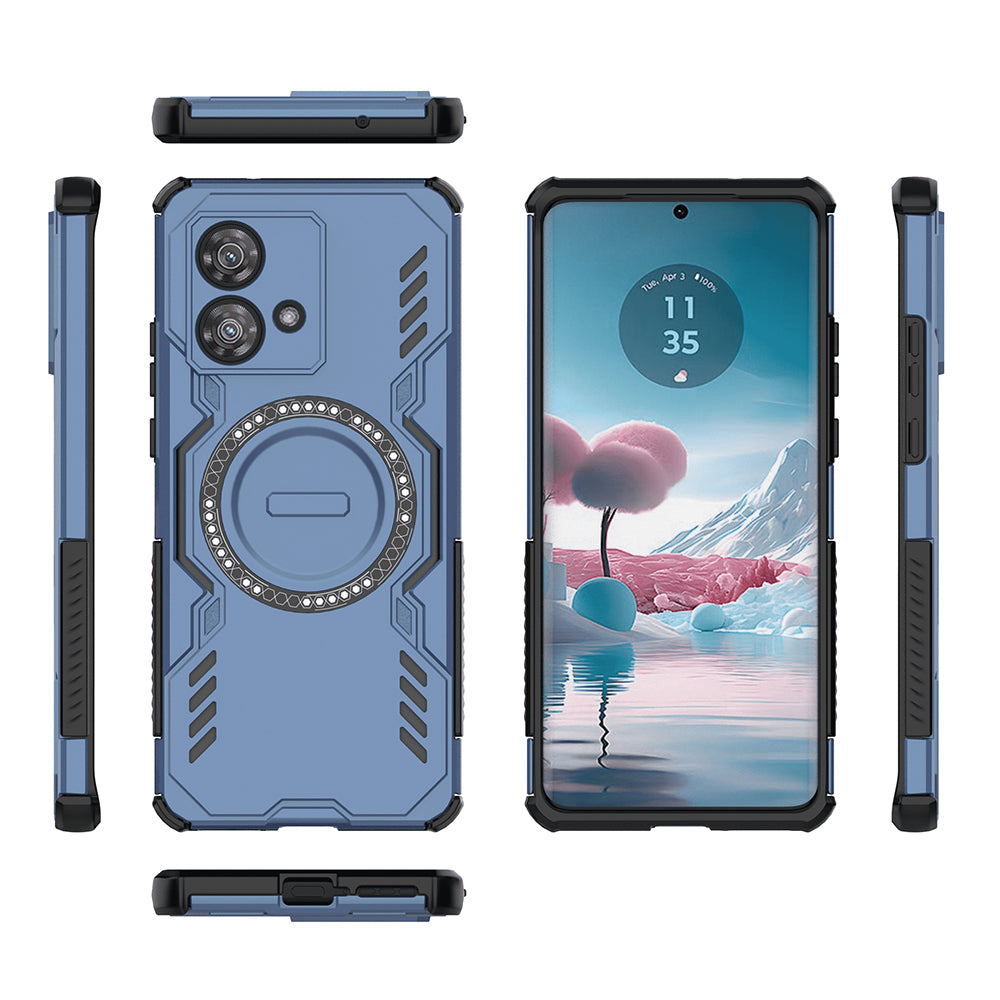 Coque MagSafe pour Motorola Edge 40 Neo, Techsuit, ArmorMag, Bleue