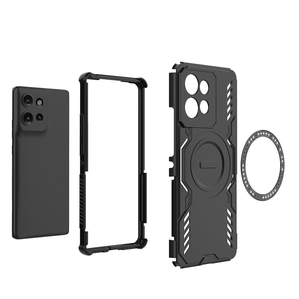 Coque MagSafe pour Motorola Edge 50, Techsuit, ArmorMag, Noire